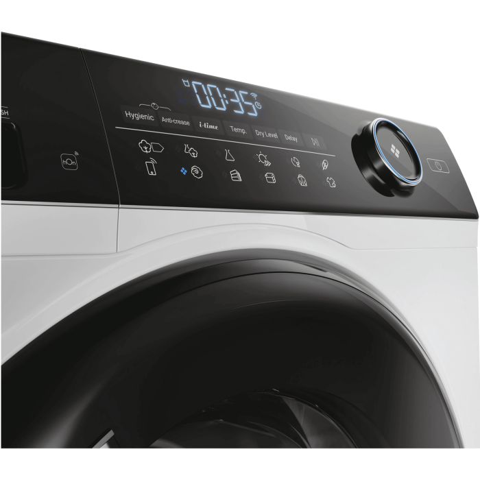 Uscator de rufe Haier, 31102533 Pompa de caldura cu compresor inverter, 8kg,clasa A+++, WIFI-app hOn, 11 programe +app, alba - usa neagra [4]