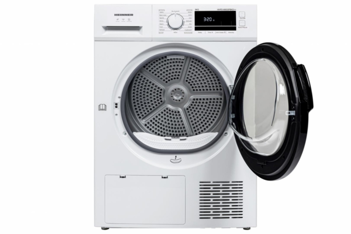 Uscator de rufe Heinner HHPD-M9G5PBKD++, Pompa de caldura, 9 kg, 16 programe, Clasa D, Display LED, Functie anti-sifonare, Lumina cuva, Indicator curatare filtru scame, Indicator rezervor, Blocare acc [2]