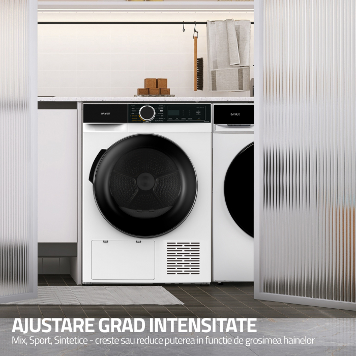 Uscător de Rufe Samus SADP-833, 8 kg, Pompa de Caldura, Clasa Energetica A++, 15 Programe, Display Electronic [23]