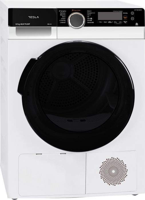 Uscator de Rufe Tesla WT10H90M, 10 Kg, Pompa de Caldura, Clasa C, 14 Programe, Afisaj LED, Iluminare Tambur, Alb [2]
