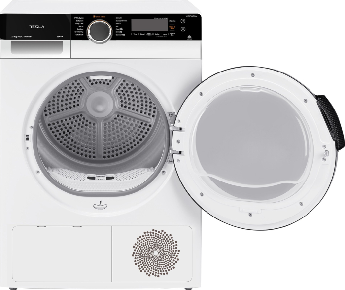Uscator de Rufe Tesla WT10H90M, 10 Kg, Pompa de Caldura, Clasa C, 14 Programe, Afisaj LED, Iluminare Tambur, Alb [3]