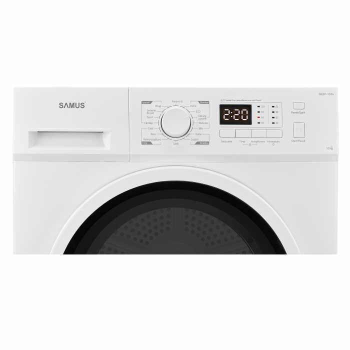 Uscator rufe Samus SGDP1024 Pompa de Caldura 10 kg 16 Programe Clasa D Alb Afisaj Electronic [3]