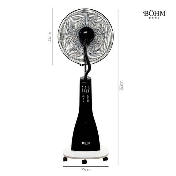 Ventilator cu Umidificare 16" BÖHM BSP40-RA, rotire 75°, 3 viteze, roti deplasare, bazin apa 3 L [9]