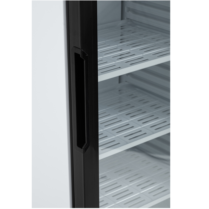 Vitrina frigorifica Samus VS380D, 346 L, Sistem racire ventilator, 5 rafturi ajustabile, Dezghetare automata, Lumina LED Alb/Negru [10]