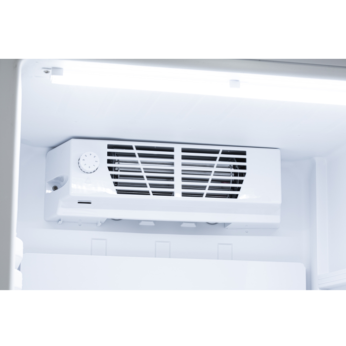 Vitrina frigorifica Samus VS380D, 346 L, Sistem racire ventilator, 5 rafturi ajustabile, Dezghetare automata, Lumina LED Alb/Negru [7]
