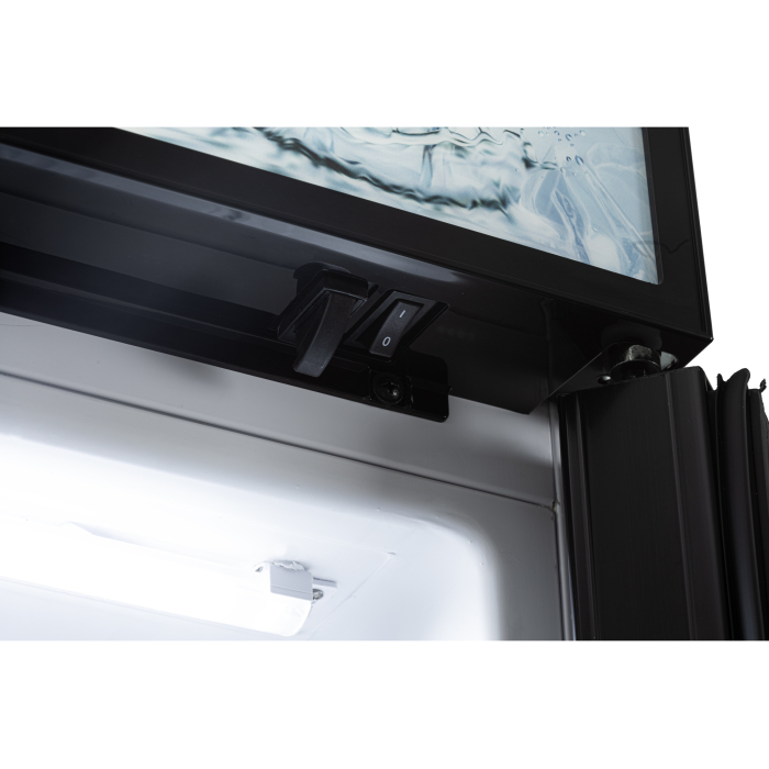 Vitrina frigorifica Samus VS380D, 346 L, Sistem racire ventilator, 5 rafturi ajustabile, Dezghetare automata, Lumina LED Alb/Negru [8]