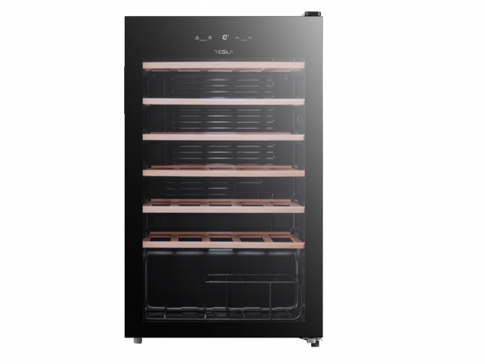 Vitrina pentru vinuri Tesla WG, 93L, Display, Clasă G, 84.5 cm, Negru [1]