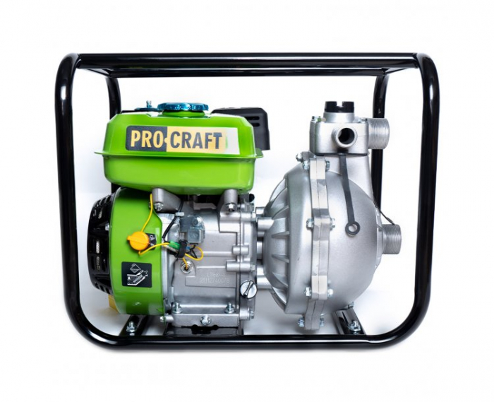 Pompă cu motor pe benzină Procraft WPH20 de înaltă presiune, debit 20 m³/h, refulare la 55m, 163 cm³ [4]