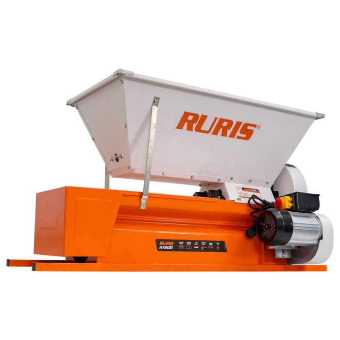 Zdrobitor struguri electric cu desciorchinare RURIS HT200, 750W, capacitate 75L, 1600-1800 kg/h, role aluminiu, cuvă tablă vopsită, motor cupru 1400 rpm, ideal pentru gospodării și producție de vin [3]