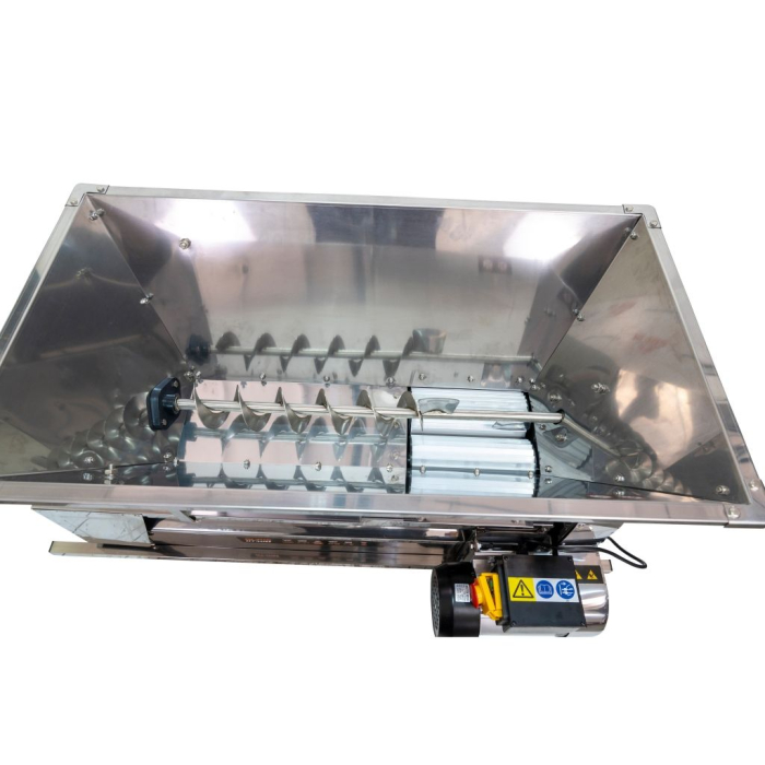 Zdrobitor struguri electric RURIS HT300, 750W, capacitate 75L, 1600-1800 kg/h, role aluminiu, cuvă inox, motor cupru 1400 rpm [4]