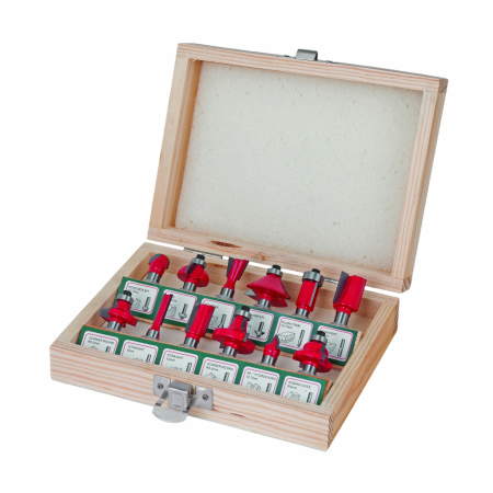 Rindele si freze pentru lemn - Freze profilate Router bits ø8mm set 12pcs 158303