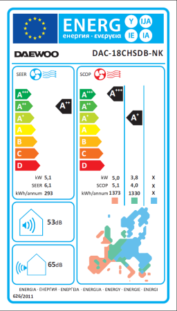 Aer conditionat Daewoo, 18000 Btu, Inverter, functie WI-FI, Clasa energetica A++, culoare negru [5]