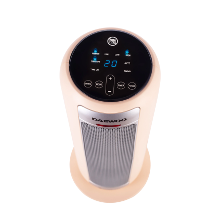 Aeroterma ceramica Daewoo, putere 2200 W, 2 trepte de putere, siguranta termica, protectie la supraincalzire, functie oscilare, display LED, telecomanda, indicator luminos, maner transport [2]