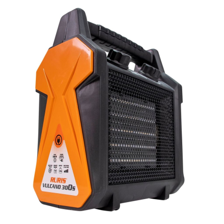 Aerotermă electrică VULCANO 300S, 3000W, 3 trepte putere, 220-240V, debit aer 322 mc/h, încălzire rapidă, compactă [1]