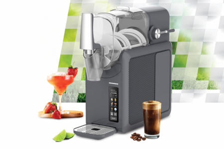 Aparat de facut granita 6 in 1 Heinner FreezeFun HSLM-DW26DGREY, 220 W, Capacitate totala: 2.6 l, Capacitate ingrediente: 1.9 l, Ecran LED si control tactil, 6 functii: slushie, bere, vin, mix bauturi [4]