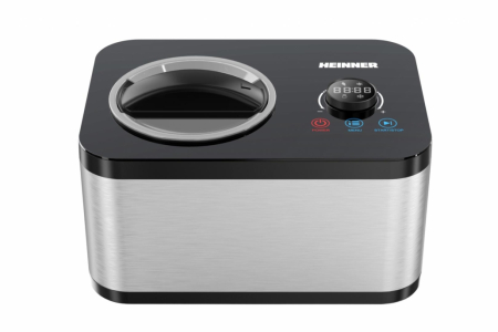 Aparat de făcut înghețată HEINNER SweetFreeze HICM-DW154SSBK, 120W, 1.5L, compresor incorporat, display LED, funcții înghețată/iaurt/mixare/răcire, control tactil, program răcire 1h, negru/inox [1]