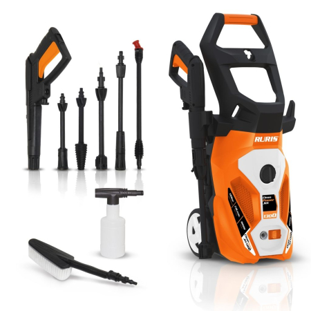 BRICOLAJ - Aparat de spălat cu presiune CleanPowerJet 1300, 1600 W, 130 Bari, debit maxim 7 L/min, furtun 6 m, cablu 5 m, temperatură apă 40°C