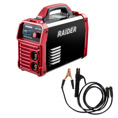 Aparate de sudura - Aparat sudură invertor RDP RDP-IW35, 20-200A, Electrozi 1.6–5 mm, LCD, HOT START, ARC FORCE, ANTI STICK, IP21S, 230V