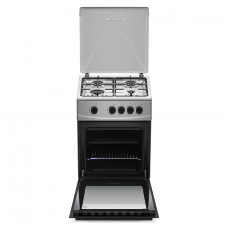 Aragaz Albatros AL452BXS, 4 arzatoare pe GPL + GN, Siguranta plita + cuptor, 50 x 50 cm, Inox [1]