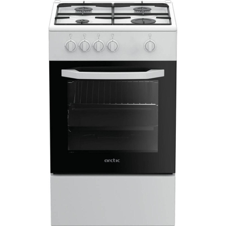 Aragaz pe gaz ( GPL ) - Aragaz Arctic AGM5500F, 4 arzatoare, Gaz, Safety Plus, Arzatoare cu eficienta ridicata, 50 cm, Alb