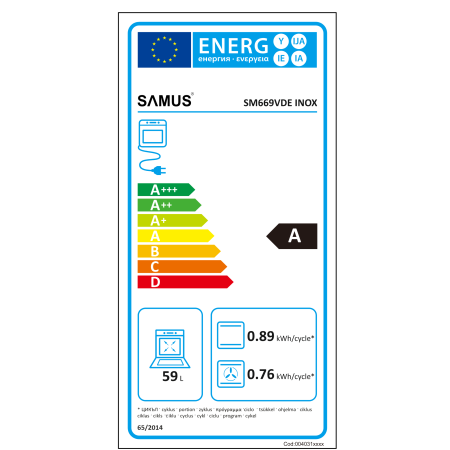 Aragaz Electric 60×60 cm, 4 Zone Vitroceramice, Cuptor 59L cu 11 Funcții, Clasa A, Inox – Grătar + Tavă + Air Fryer [1]