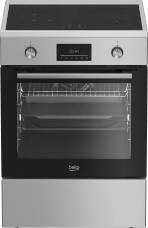 Electronice & Electrocasnice - Aragaz electric Beko, plita inductie, cuptor electric, clasa A, 8 functii gatire, 3D cooking, Grill, Inox