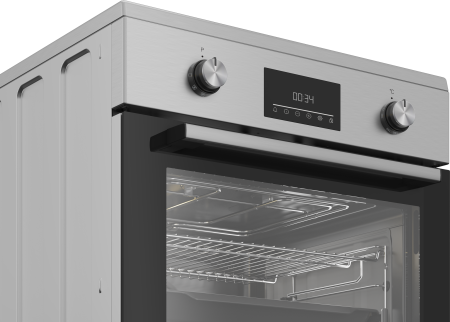 Aragaz electric Beko, plita inductie, cuptor electric, clasa A, 8 functii gatire, 3D cooking, Grill, Inox [2]