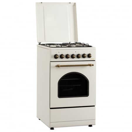 Aragazuri si plite - Aragaz electric / gaz Samus SR550EL3C, 3 arzatoare gaz + 1 arzator electric, cuptor electric, aprindere electrica, dispozitiv siguranta arzatoare gaz, timer mecanic, Bej