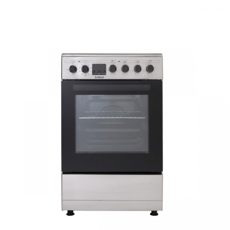 Aragaz electric Samus SM564VTE, cuptor cu 10 functii, grill, convectie 3D, timer digital, lumina interioara, Alb [1]