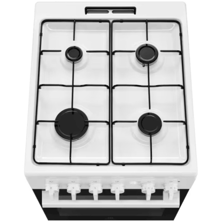 Aragaz Electrolux, Gaz, 4 arzatoare, Aprindere integrata plita si cuptor, Siguranta plita si cuptor, Autocuratare catalitica, Grill electric, Rotisor, 50 cm, Alb [2]