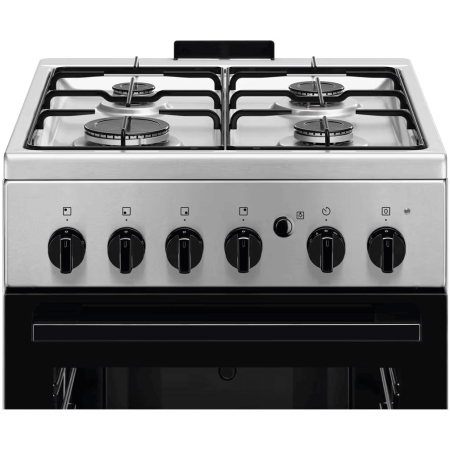 Aragaz Electrolux, Gaz, 4 arzatoare, Aprindere integrata plita si cuptor, Siguranta plita si cuptor, Autocuratare catalitica, Grill electric, Rotisor, 50 cm, Inox [1]