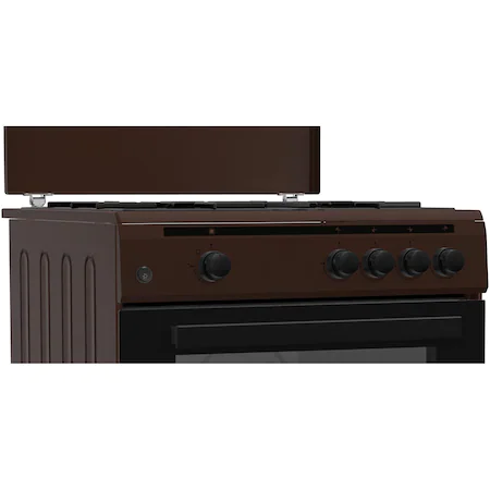 Aragaz Gaz Heinner HFSC-V60BRW, 4 arzatoare, Gaz, Aprindere electrica, Dispozitiv de siguranta plita si cuptor, Duze GPL incluse, 60 cm, Maro [3]