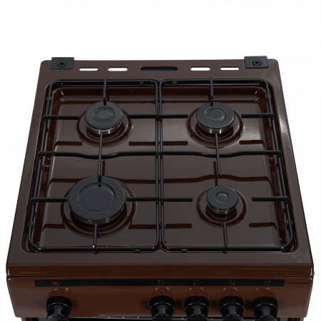 Aragaz Heinner HFSC-V50BRW, 4 arzatoare, Gaz, Dispozitiv de siguranta plita/cuptor, 50 cm, Maro [2]