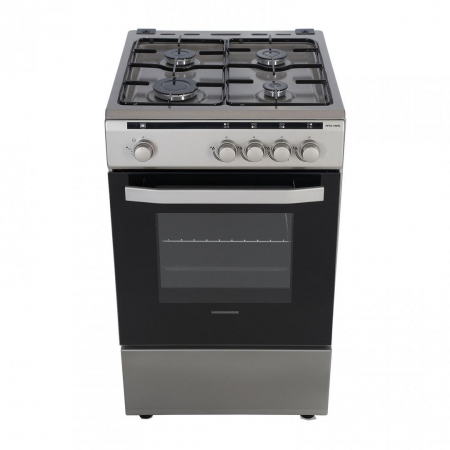 Aragaz Heinner HFSC-V50SL, 4 arzatoare, Gaz, Dispozitiv de siguranta plita/cuptor, 50 cm, Silver [2]