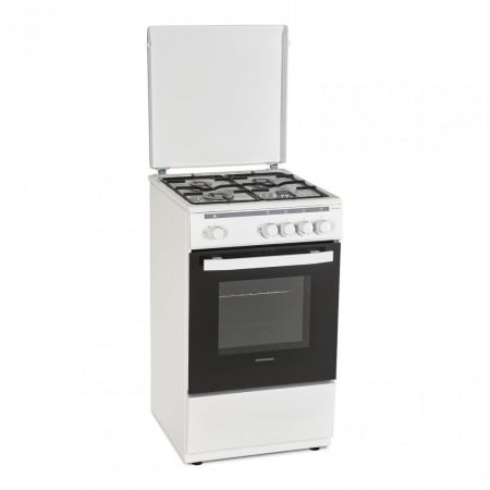 Aragaz pe gaz ( GPL ) - Aragaz Heinner HFSC-V50WH, 4 arzatoare, Gaz, Dispozitiv de siguranta plita/cuptor, 50 cm, Alb
