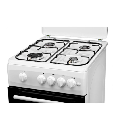 Aragaz LDK 5060 A WH RMV, Gaz, 4 Arzatoare, Siguranta, Aprindere electrica, Capac metalic, 50 x 60 cm, Alb [3]