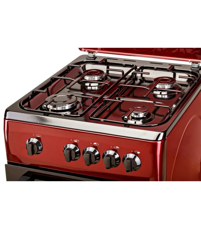 Aragaz LDK 5060 Bordo RMV, Gaz, 4 arzatoare, Volum cuptor (l): 46, Capac metalic, Siguranta, 50 x 60 cm, Rosu inchis [3]