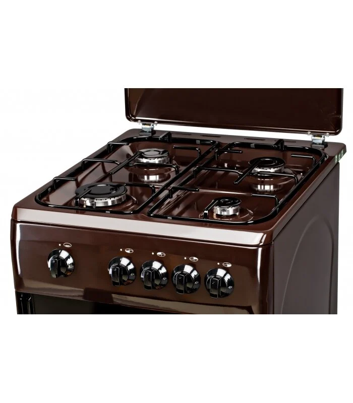 Aragaz LDK 5060 DARK BROWN RMV, Gaz, 4 arzatoare, Capac metalic, Siguranta, 50 x 60 cm, Maro inchis [4]