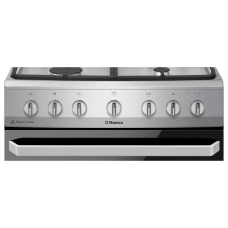 Aragaz mixt Hansa, cuptor electric, 60 cm, 4 arzatoare, steam cleaning, programator, 8 functii, grill, ventilator, aprindere electrica, siguranta, sertar depozitare, cu capac metalic, 62 L, clasa A, i [4]