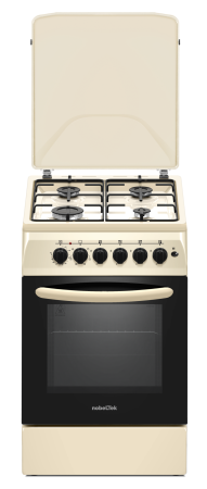 Aragaz mixt ( gaz si electric ) - Aragaz mixt NobelTek NLT 5604B/E1, Plita gaz, Cuptor electric, Ventilator, Aprindere electrica, Iluminare cuptor, Bej