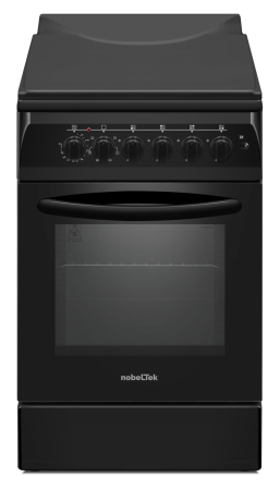 Aragaz mixt NobelTek NLT 5604N/E1, Plita gaz, Cuptor electric, Ventilator, Aprindere electrica, Iluminare cuptor, Negru [1]