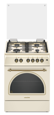 Aragaz mixt Nobeltek NLT 6604RB/FE1, plita gaz, cuptor electric, 4 arzatoare, Aprindere electrica, Bej [1]