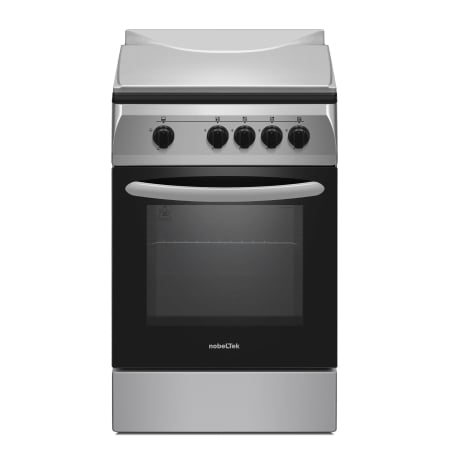 Aragaz Nobeltek NLT 5551S/G1, plita gaz, cuptor gaz, siguranta plita si cuptor, echipat cu diuze GPL, diuze GN de schimb, capac tabla, Argintiu [1]