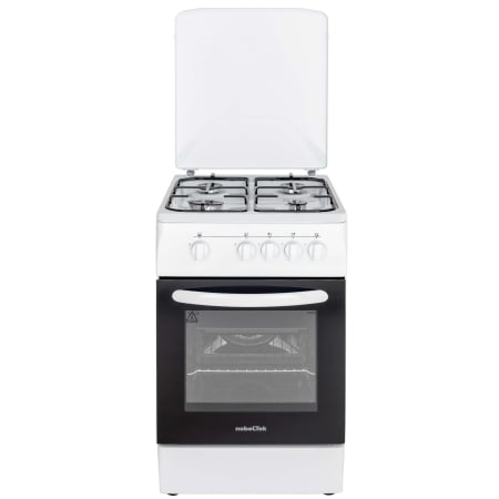 Aragazuri si plite - Aragaz NobelTek NLT 5601A/G1, Gaz, 4 arzatoare, Dispozitiv siguranta plita si cuptor, 50 x 60 cm, Alb