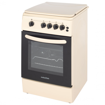 Aragaz NobelTek NLT 5603B/G1, Gaz, Grill, Rotisor, Aprindere electrica, Iluminare cuptor, 50 x 60 cm, Bej [3]