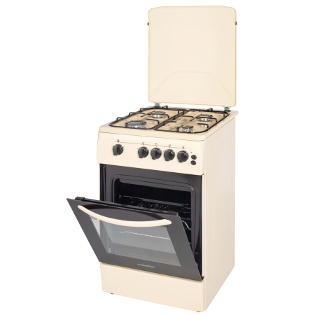 Aragaz NobelTek NLT 5603B/G1, Gaz, Grill, Rotisor, Aprindere electrica, Iluminare cuptor, 50 x 60 cm, Bej [2]