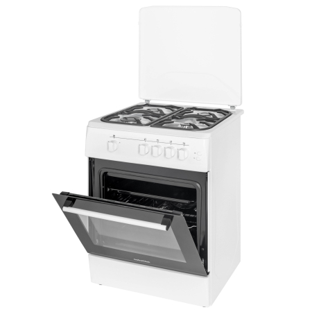 Aragaz NobelTek NLT 6603A/G1, Gaz, Grill, Aprindere electrica, Iluminare cuptor, 60 x 60 cm, Alb [2]