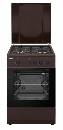 Pachet - Aragaz Heinner HFSC-SME50BRW, Gaz, 4 arzatoare, Dispozitiv siguranta plita si cuptor, 50 cm, Maro + Hota traditionala HEINNER CH-400-BRW [6]