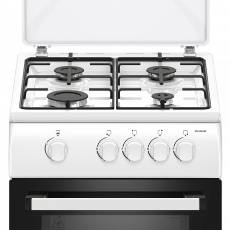 Aragaz pe gaz Samus SM561ABS, cuptor pe gaz, dispozitiv siguranta plita si cuptor, geam dublu la cuptor, capac metalic, Alb [4]