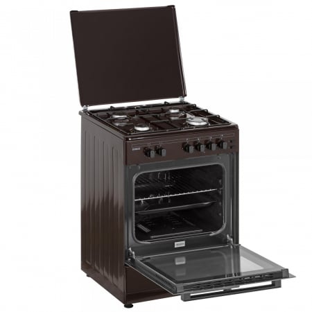 Aragazuri si plite - Aragaz pe gaz Samus SM654MPGS, 4 arzatoare, aprindere electrica plita si cuptor, dispozitiv siguranta plita si cuptor, timer, iluminare, Maro